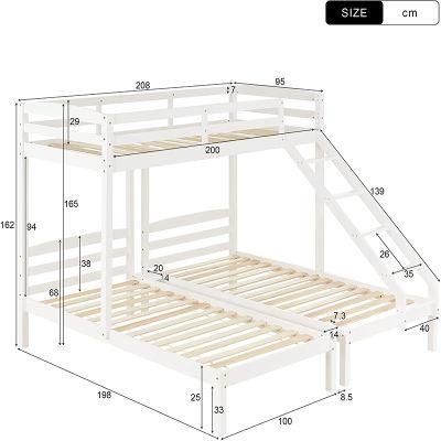 Hot Selling Solid Pine Wood Bunk Bed New Design Children Bed Kids Single Bed
