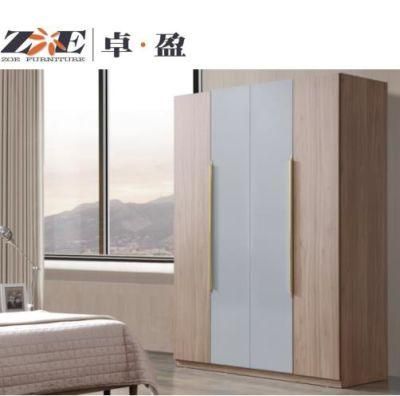 Modern Home Furniture Set Light Luxury Bedroom Furniture Wooden Wardrobe with 4 Doors