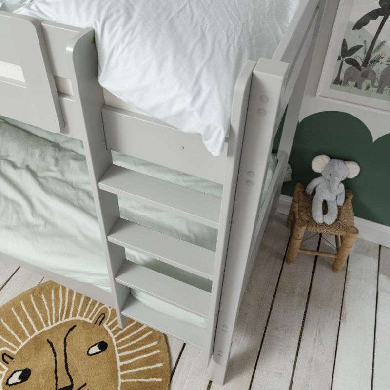 Modern Furniture Wooden Bunk Bed with Single Bed K/D Gray
