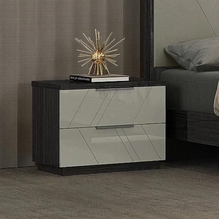 Nova Modern Bedroom Set in Grey Lacquer Finish Bedroom Series