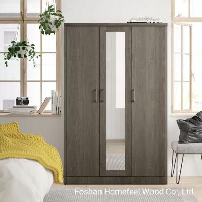 Modern Wholesale Simple 3 Door Wooden MDF Wardrobe (HF-WB04) Bedroom Furniture