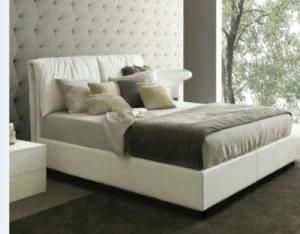 High Grade Leather Cover Bed with Feather Padding