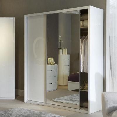 Nova Bedroom Furniture Sliding Door MDF Wardrobe with Sliding Mirror Armoires
