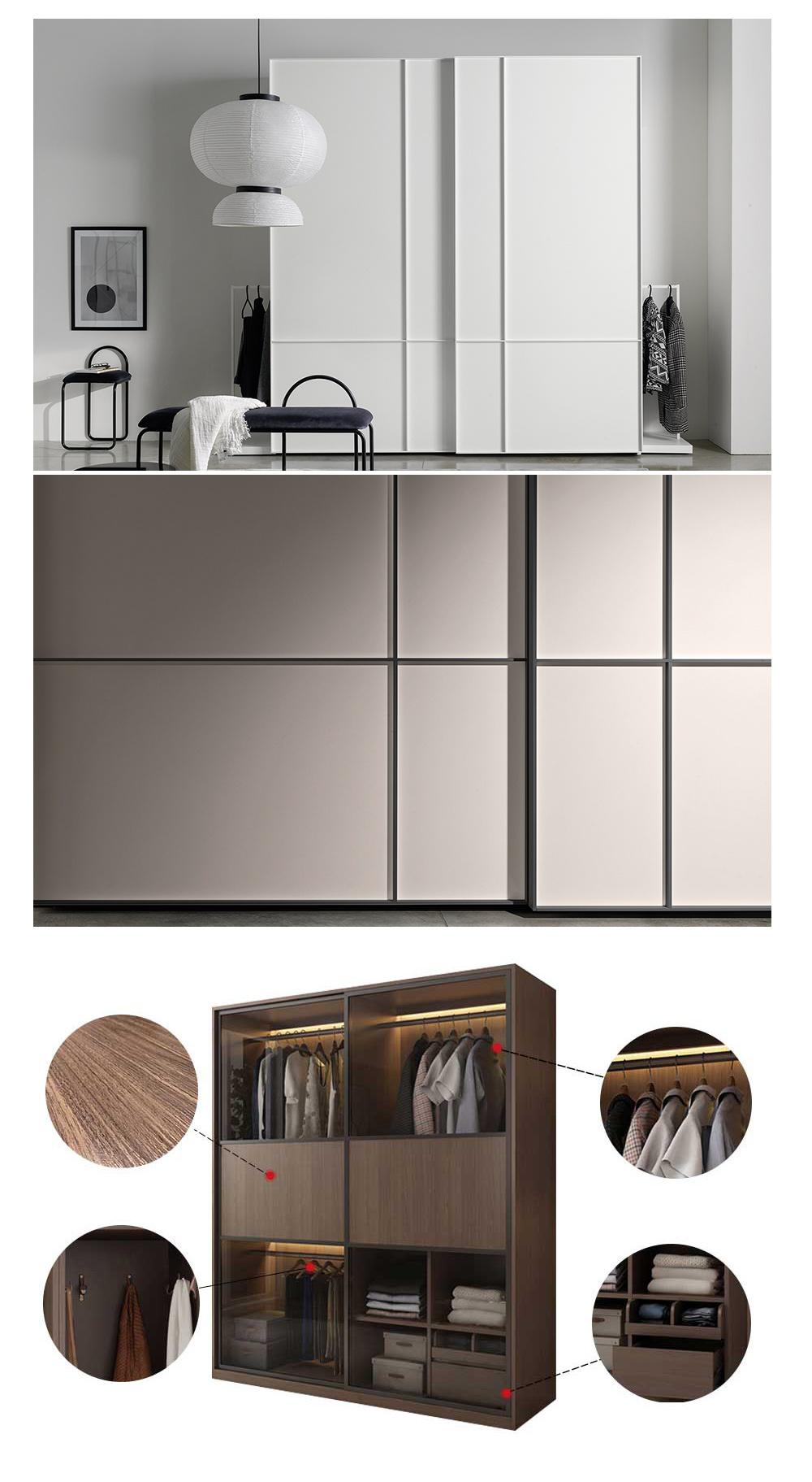 European Style 4 Door Wood Cheap Wardrobe Closet Bedroom
