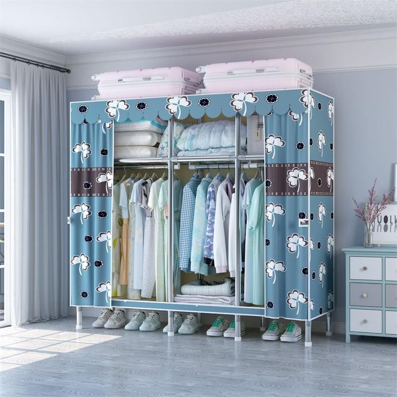 Hot Sales Simple and Economical Assembled Fabric Wardrobe