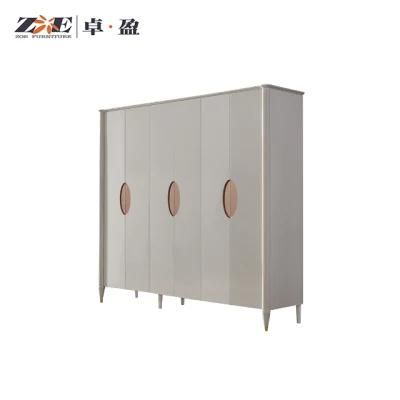 Luxury Wholesale Bedroom Furniture Wooden Wardrobe in 6 Doors