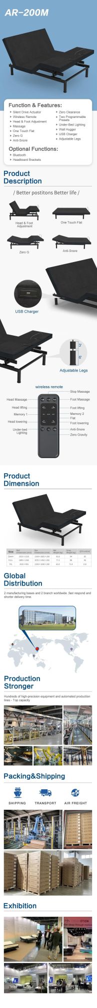 Dreamotiom Best Modern Home Bedroom Furniture Sofa Foldable Adjustable Beds