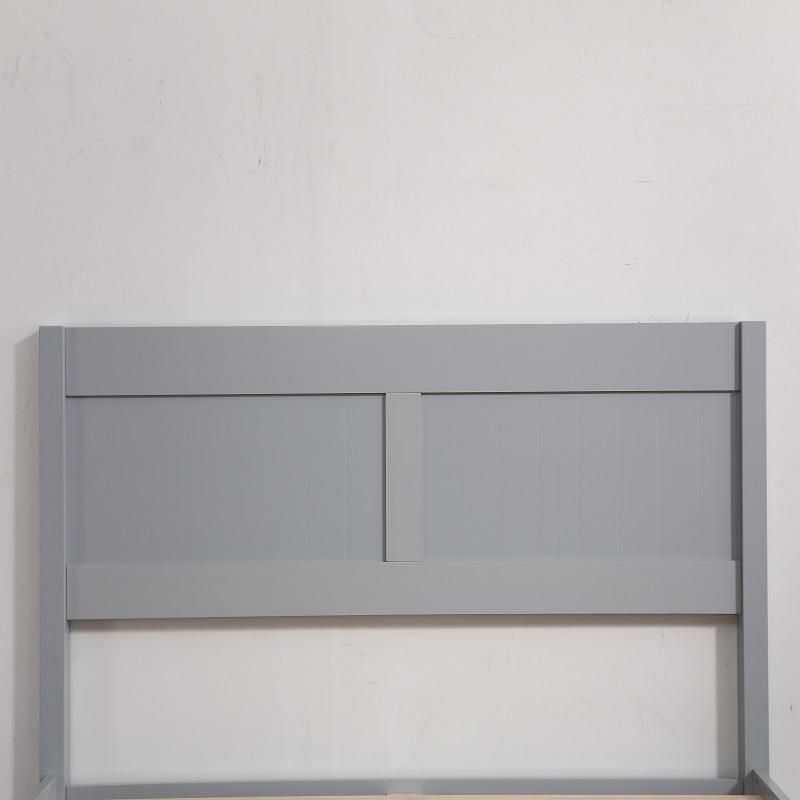 Household Contracted Factory Wholesale Solid Wood Pine Single Student Bed Furniture