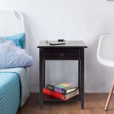 Nova Cheap Modern Home Bedroom Wooden Furniture Bedside Table with Drawer Storage