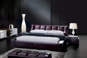 The Most Competitive Price Geniune Leather Bed (AS-07281)