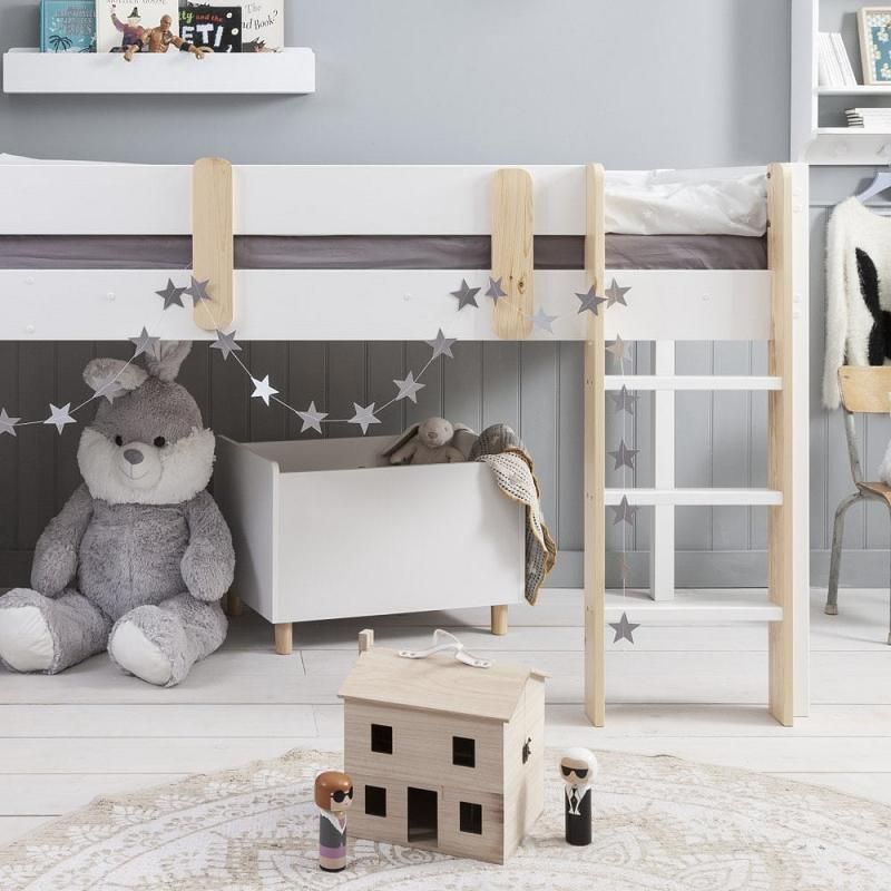 Home Simple China Wholesale Solid Wood Half Height Bed Bedroom Furniture