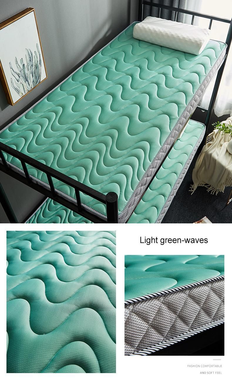 Dormitory Bed Mattress Thick 10cm Portable Soft Latex Layer Single