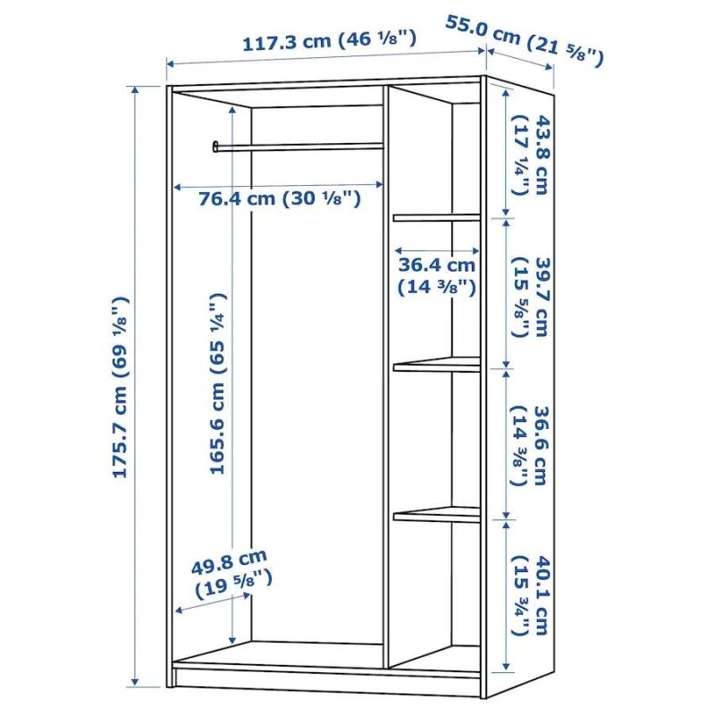 Modern White Wardrobe Cloth Cabinet for Bedroom Home Decoration