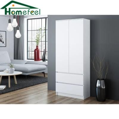 Modern Wooden Simple Design Home Furniture White Wardrobe Cheap Wholesale