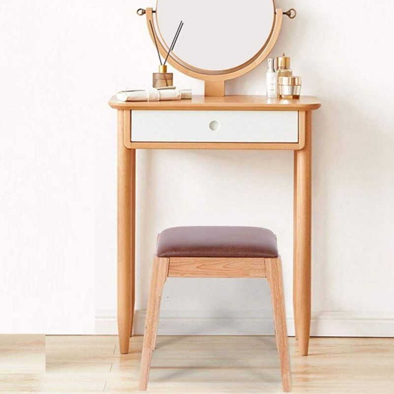 Modern Bedroom Furniture Contracted Solid Wood Makeup Stool