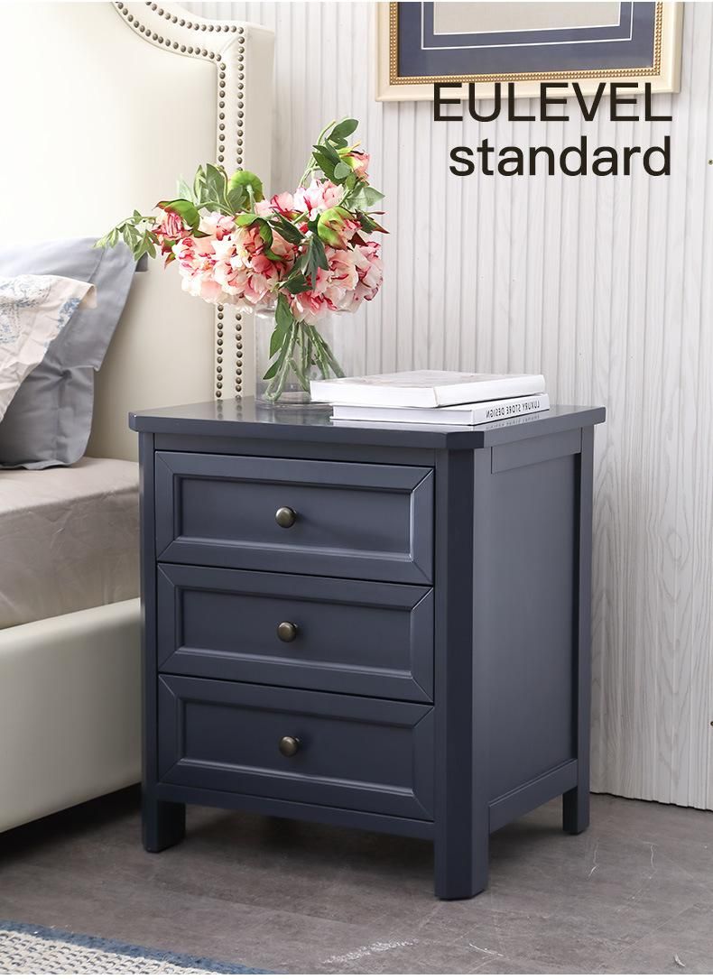 Furniture Modern Furniture Cabinet Living Room Furniture Home Furniture Bedroom Nightstand American Oak Mini Narrow Cabinet Blue All Solid Wood Bedside Table
