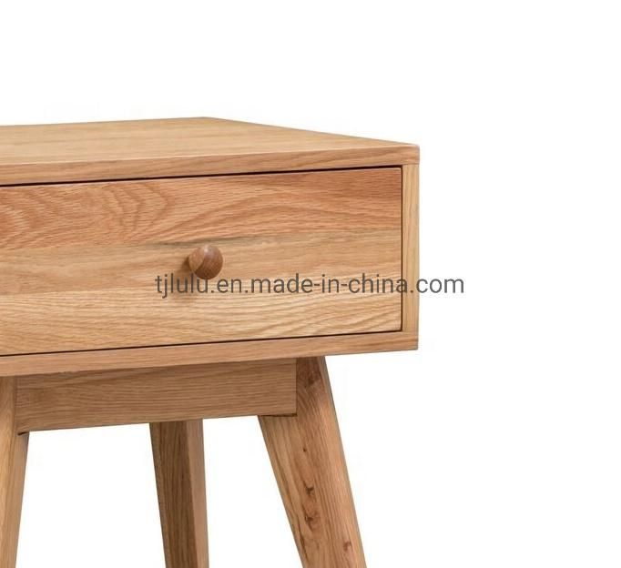 Wholesales Wooden Bedroom Nightstand Sideboard Living Room Storage Cabinet with Drawer Wood Bedside Cabinet