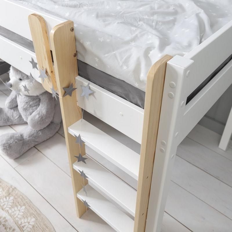 Factory Wholesale Modern K/D Bedroom Furniture Solid Wood Children and Students Bed