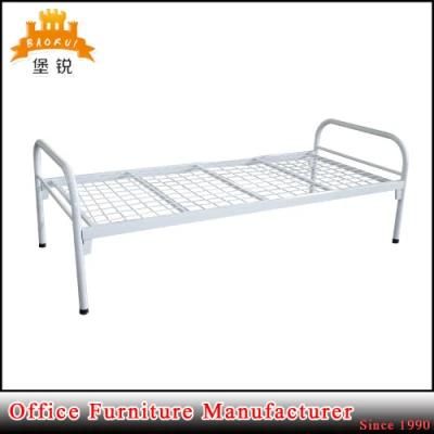 Bedroom Furniture Easy Assembly Latest Designs Adult Army Military Steel Frame Single Metal Bed