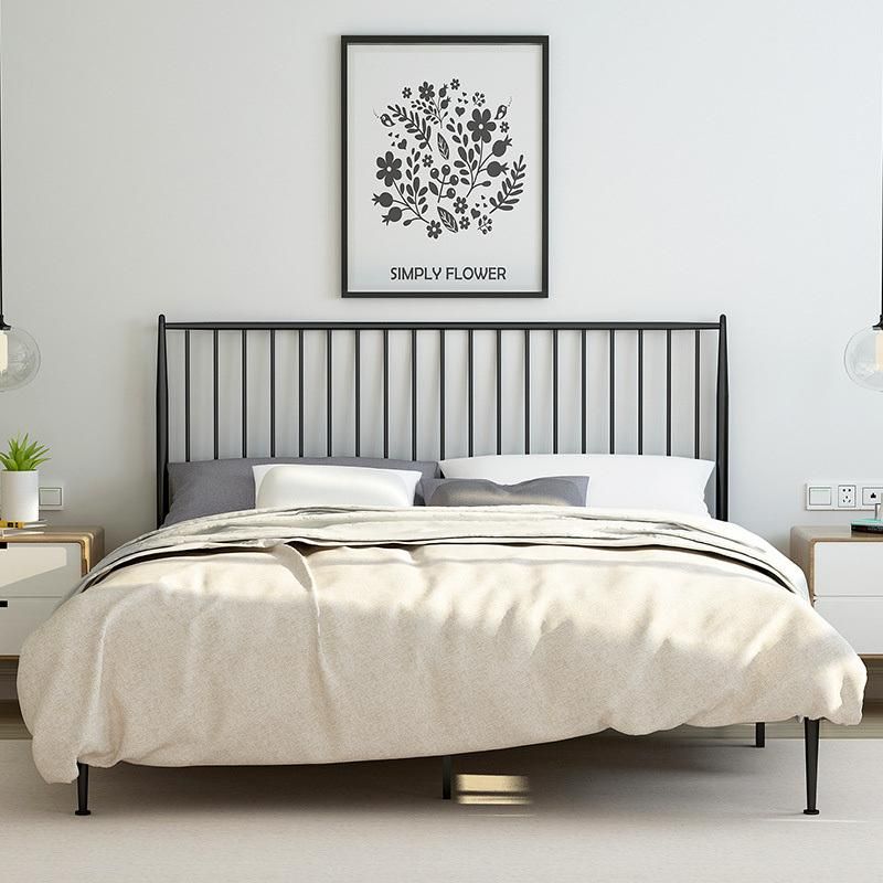 Hot Sales Metal Bed Nordic Simple Wrought Iron Bed Double Bed