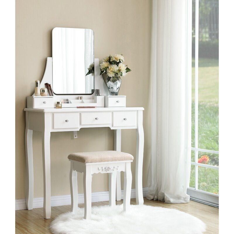 Popular Dressing Table Set with Mirror