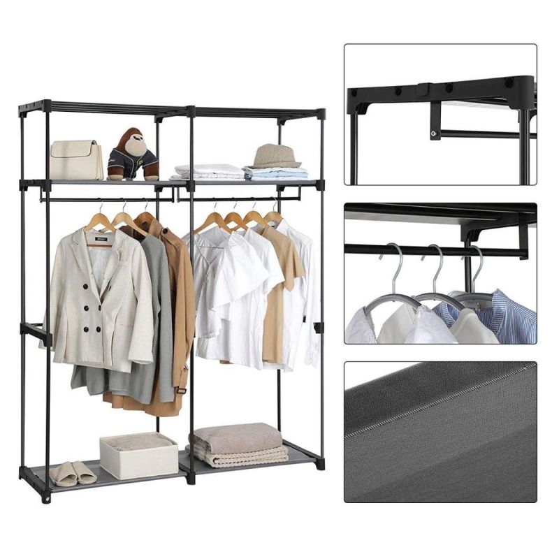Home Furniture Cloth Storage Baby Cabinets Folding Steel Individual Cheap Small Wardrobe