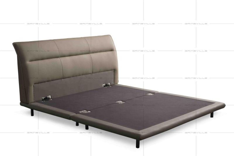 Chinese Factory Manufacturing Cheap Leather Double Bed for Bedroom
