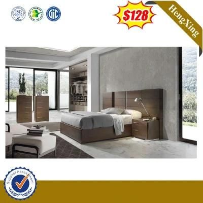 Fashion Design Chinese Style Modern Furniture Fabric Headboard Wooden Bedroom Bed