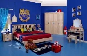 Wooden Single Bed Bedroom Furniture Sets for Fun Sweet Dream Bed for Kids Simple Elegant Design