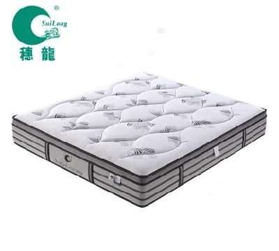 Comfortable Pillow Top Latex Foam Pocket Spring Mattress for King Bed