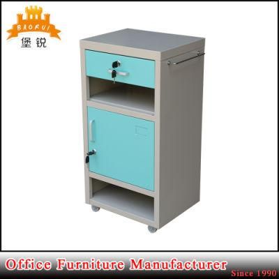 Fas-109 1 Drawer Bedside Lockers Hospital Nightstand Mobile Bedside Table Metal Cabinet