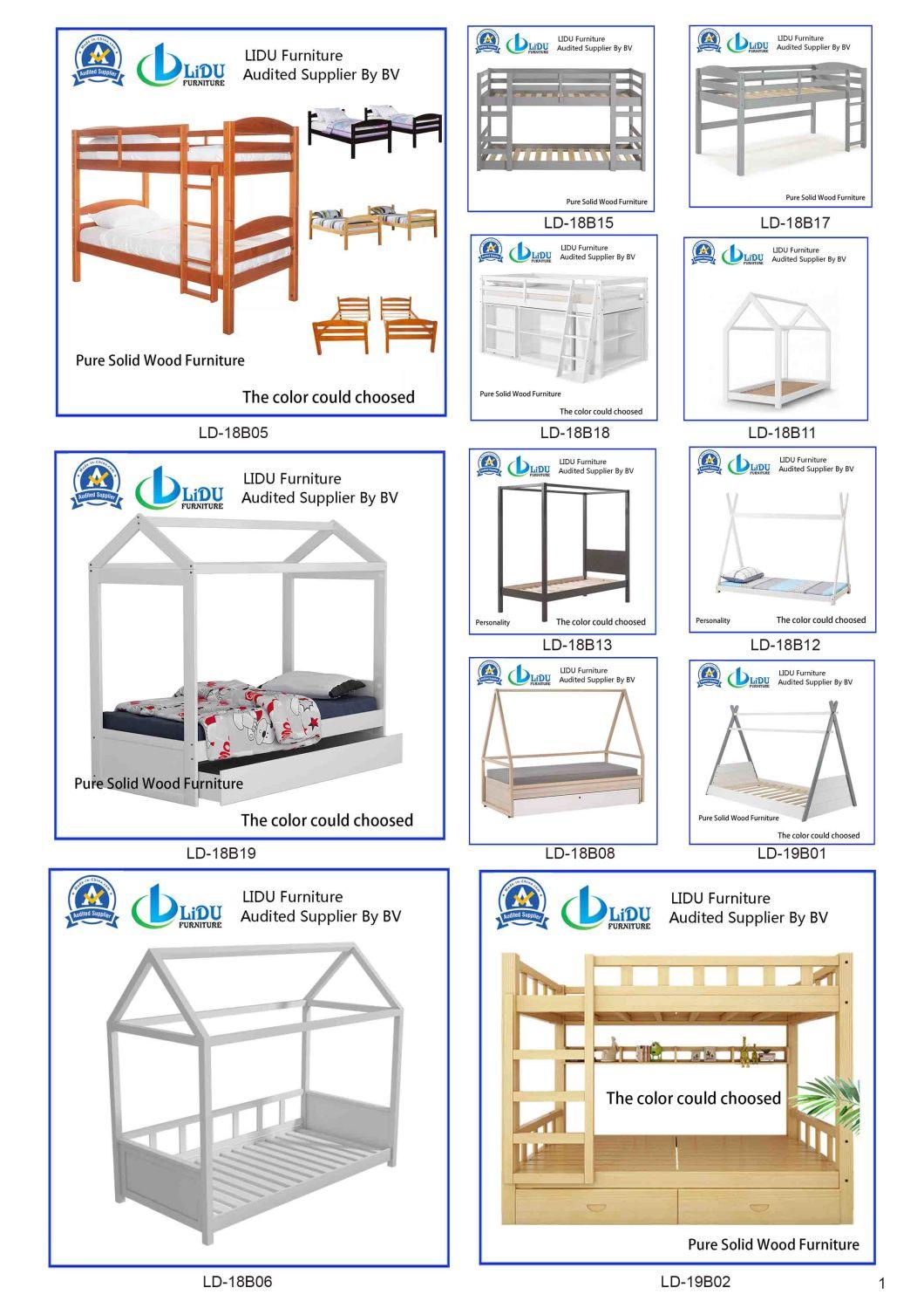 Bedroom Furniture for Children Hot Sell New Design Pine Wooden Kids Bed