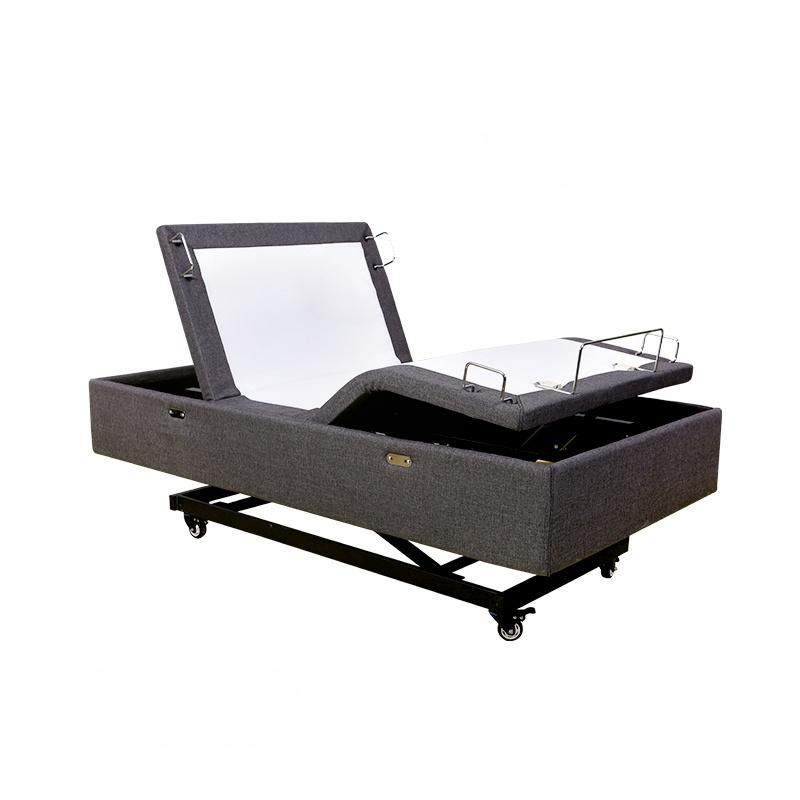 Hospital Adjustable Multi-Function Hi-Low Lift Motor Home Care Electric Adjustable Bed for Elder Using with Pulley