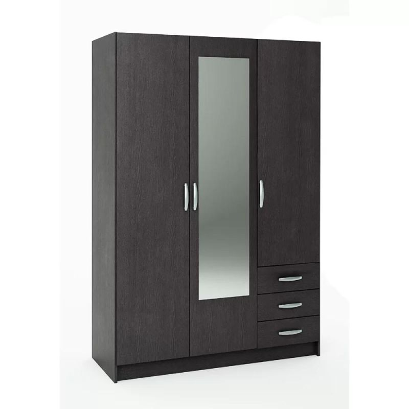 New Design Wardrobe Bedroom Furniture with Mirror Hinged Door