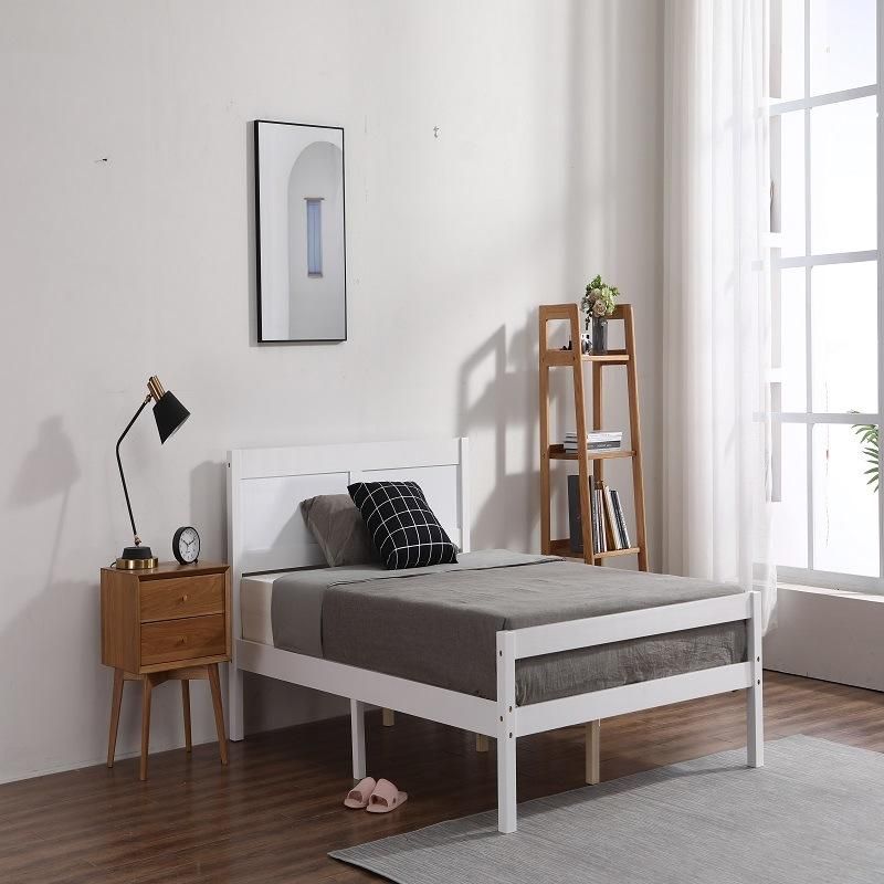 Modern Family Bedroom Single Double Universal Removable Solid Wood Bed