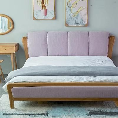 Nordic Modern Homestay Rental Room Solid Wood Master Bedroom Double Bed 0280