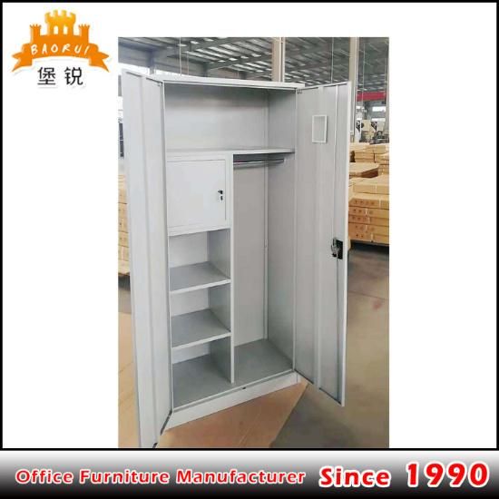 Chinese Kd Structure Office Clothes Furniture Designs Bedroom Cabinet Metal Wardrobe