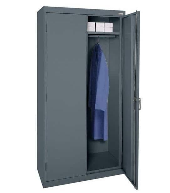 Gdlt Home Furniture Steel Wardrobe 2 Door Metal Storage Cabinets with Shelf and Hanger