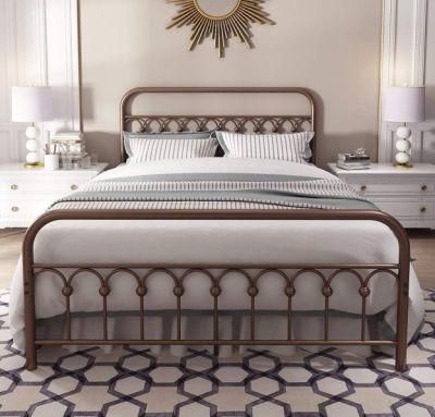 European-Style Iron Art Fashion Modern Iron Bedroom Bed Size Customized
