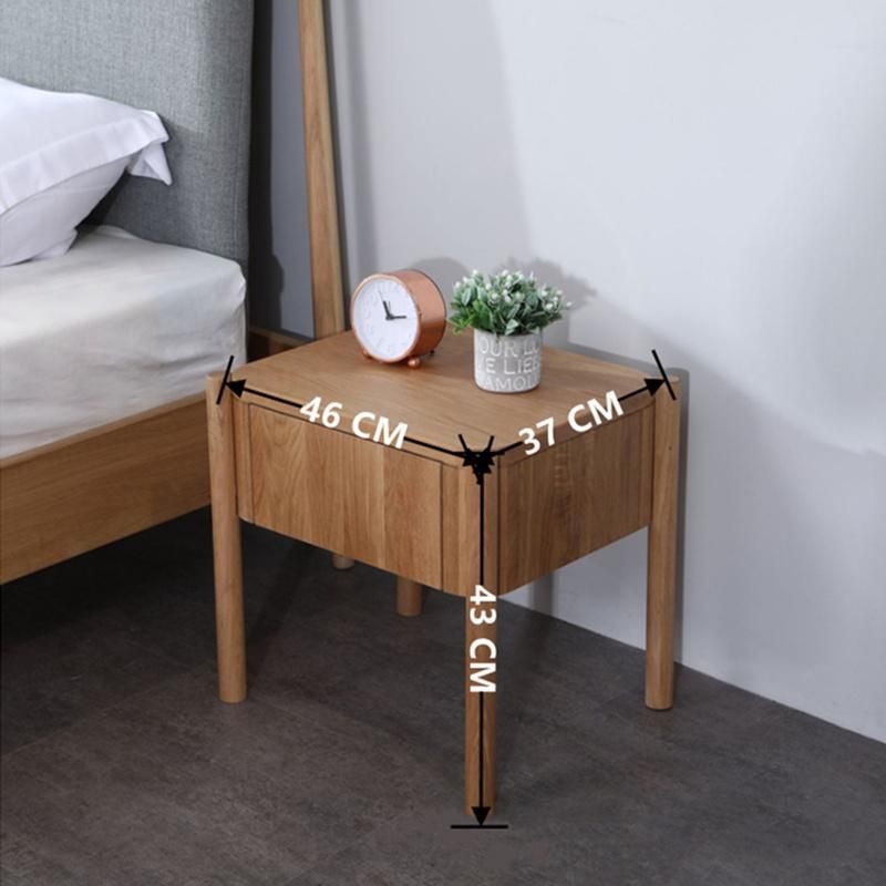 Small Apartment Nordic Solid Wood Nightstand 0063