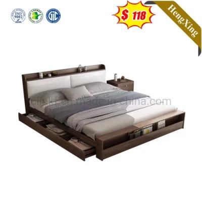 Double Home Furniture Melamine Laminated King Size Bed with High Quality