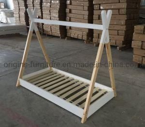 Kids Wooden Solid Pine Tipi Tent Canopy Style Bed Frame Single Size 3FT