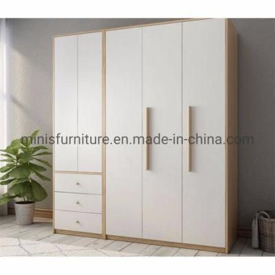 (MN-MWD50) China Manufacture Bedroom Furniture Wooden 4 Doors Big Wardrobe with Drawers