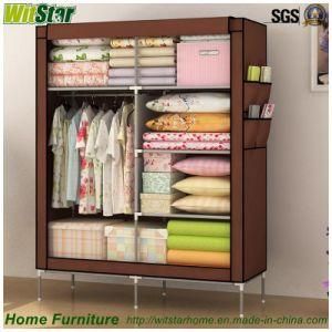 Assemble Style Moistureproof Dustproof Cloth Wardrobe (WS16-0088, for bedroom furniture)