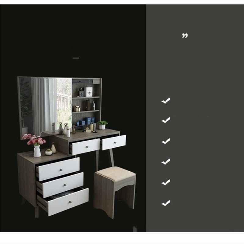 Mirror Dressing Table Bedroom Nordic Minimalist Style Furniture 0337