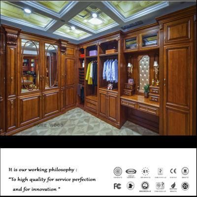 Luxury High Quality Dark Brown Bedroom Wooden Closet