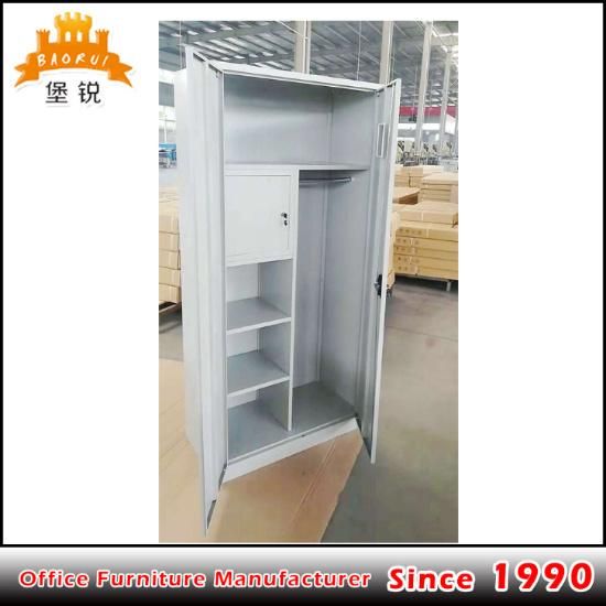 Fas-005 Wholesale Wardrobe Double Door Metal Locker Steel Clothes Almirah Design Cabinet