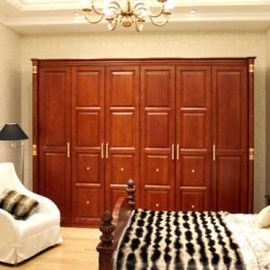 Oppein Red Solid Wood Cherry Hotel Wooden Wardrobes (YG21221)