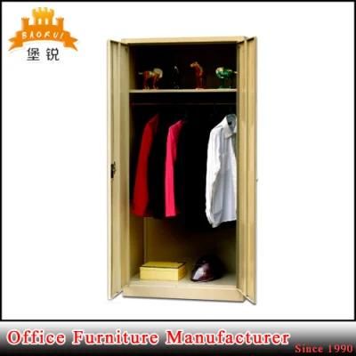 Fas-004 2 Door Bedroom Furniture Almirah Metal Cabinet Steel Wardrobe