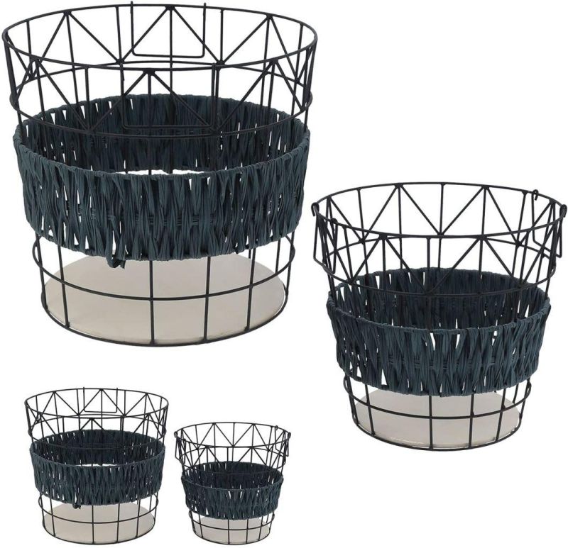 Modern Bedroom Simple Furniture Round Storage Basket for Dirty Clothes